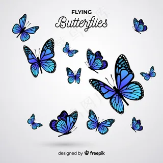 真实的蝴蝶群背景