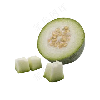 切开冬瓜蔬菜