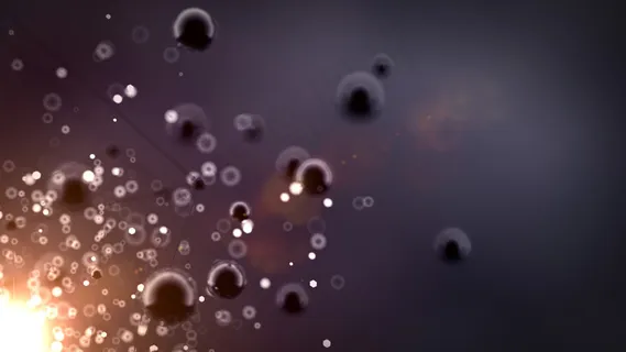 奇妙，抽象，黑色，太空背景。3d渲染。