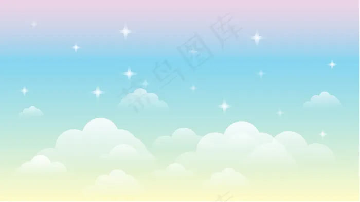 天空彩虹银河系美丽的风景背景eps,ai矢量模版下载