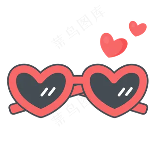 七夕节爱心眼镜
