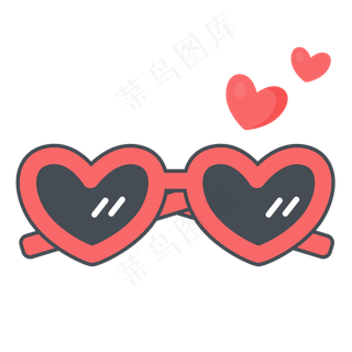 七夕节爱心眼镜