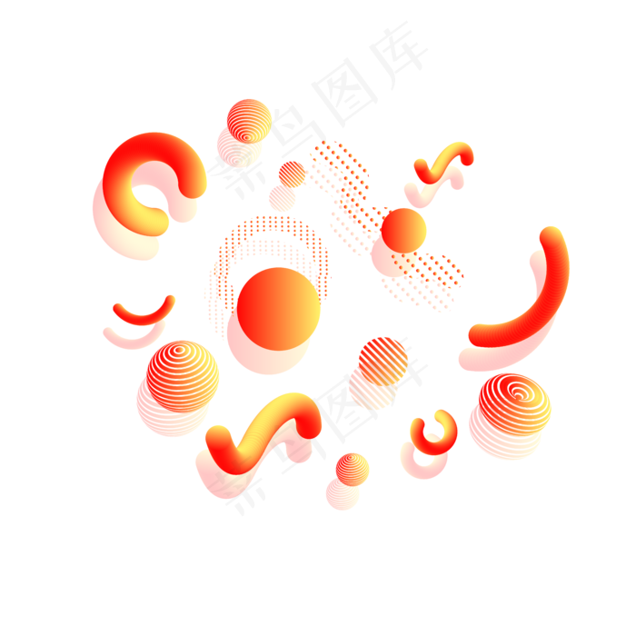 漂浮素材电商双十一双十二小球矢(3000X3000(DPI:720))ai矢量模版下载