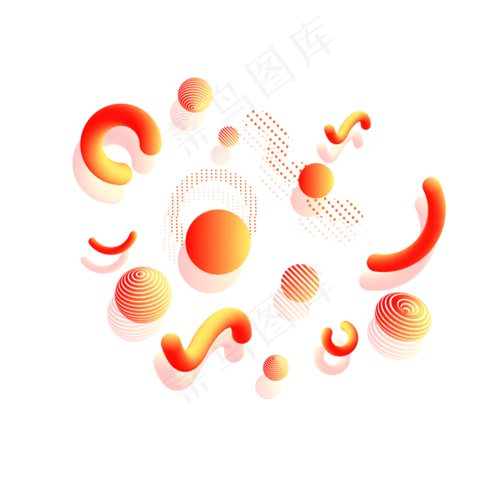 漂浮素材电商双十一双十二小球矢(3000X3000(DPI:720))ai矢量模版下载