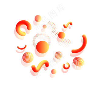 漂浮素材电商双十一双十二小球矢