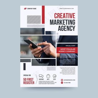 创意营销机构商务宣传单,DM传单模板