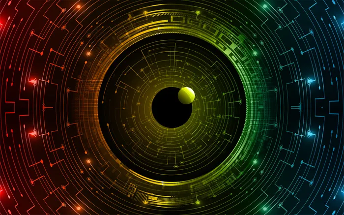 Eye cyber circuit未来技术概念背景eps,ai矢量模版下载
