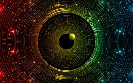 Eye cyber circuit未来技术概念背景