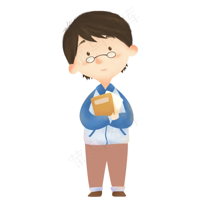开学季开学了懵懂的读书少年,免抠元素