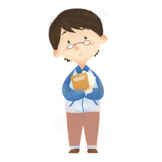 开学季开学了懵懂的读书少年,免抠元素