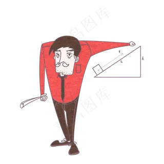 手绘教师节卡通人物