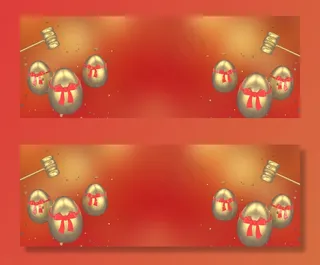 双11狂欢砸金蛋大气红色banner