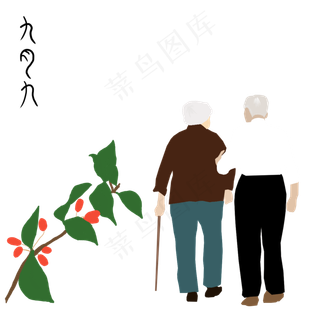九月九重阳节山茱萸父母老人关爱