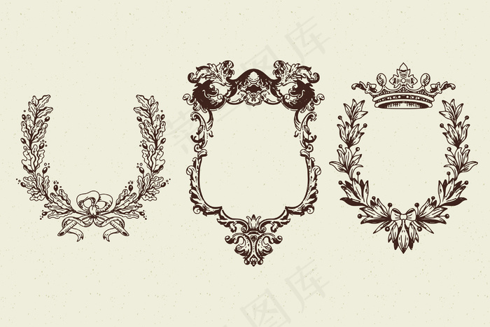 复古风格的写实画框系列