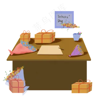 教师节礼物和花