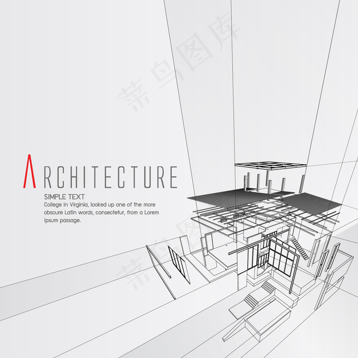 建筑背景设计eps,ai矢量模版下载