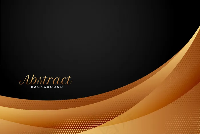 抽象的黑色和金色波浪背景eps,ai矢量模版下载
