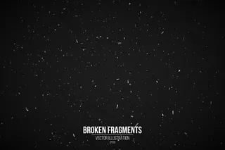 在你的设计的黑色背景上的垃圾效果。飞溅的背景。白色颗粒和碎片。复古电影背景。矢量图解