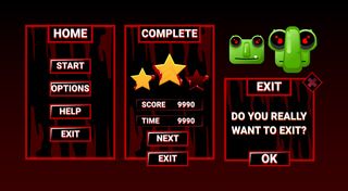 工具包一套游戏界面恐怖僵尸界面板弹出菜单的gui资产元素