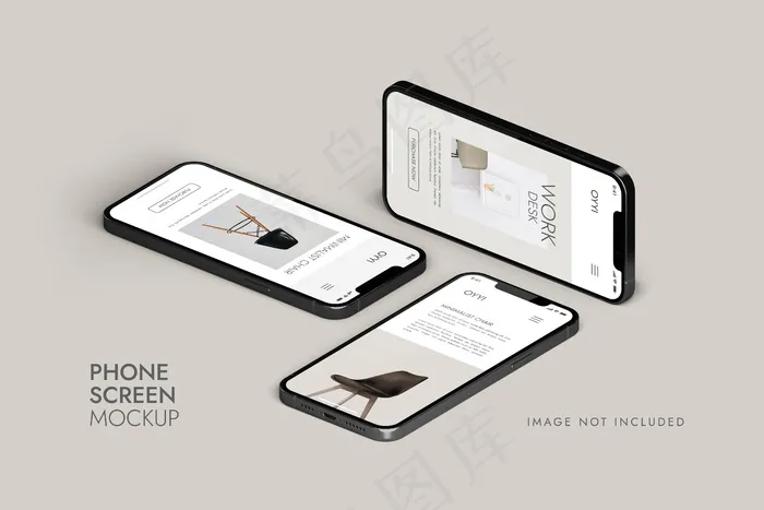 手机和屏幕-ui ux应用程序app演示模型样机psd模版下载