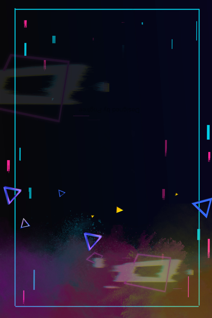 抖音风故障风促销海报设计