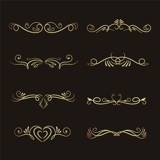 奢华金色书法饰品系列