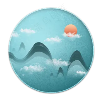 新中式中国风水墨山水画