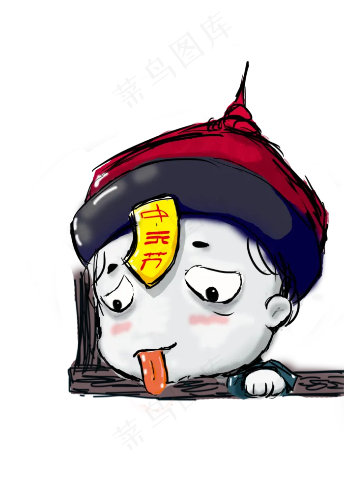 中元节卡通小僵尸(2480X3508(DPI:300))psd模版下载