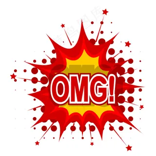 卡通天哪！在白色背景上