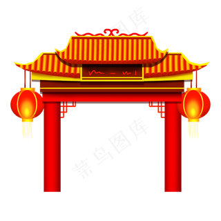 新年春节喜庆门楼