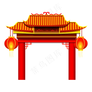 新年春节喜庆门楼