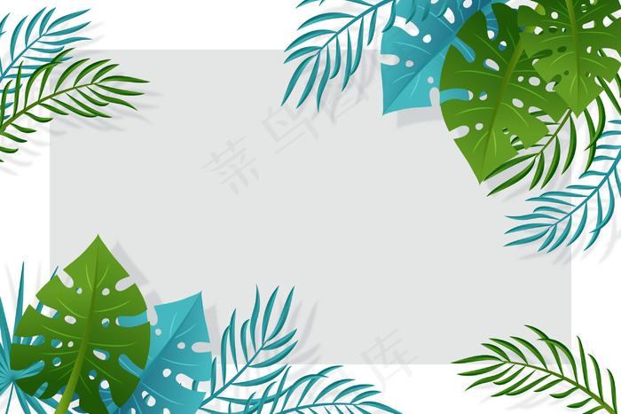 热带树叶背景eps,ai矢量模版下载