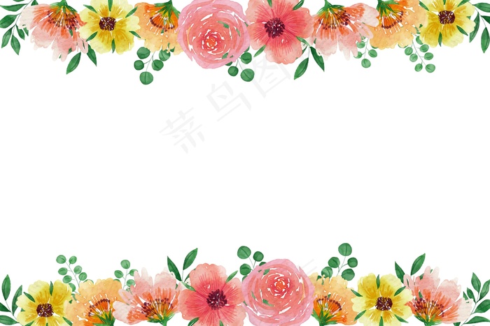 手绘水彩花卉背景
