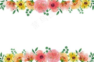 手绘水彩花卉背景