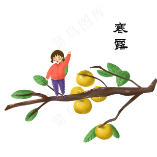 卡通传统节气寒露素材