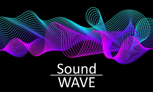 声波。抽象的形状。流动。