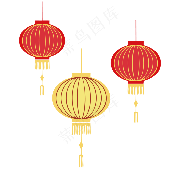中秋烫金灯笼(2000X2000(DPI:300))ai矢量模版下载