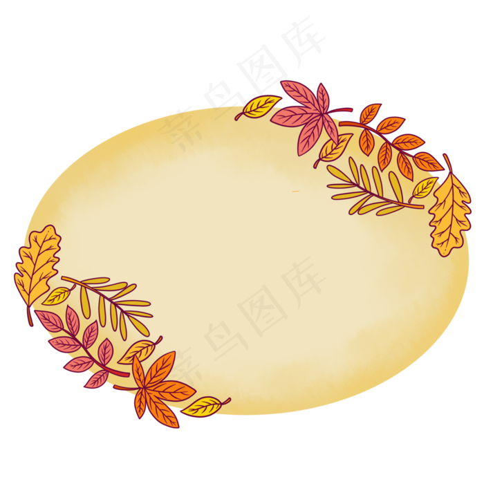 秋季秋天树叶标牌(3000X3000(DPI:300))psd模版下载