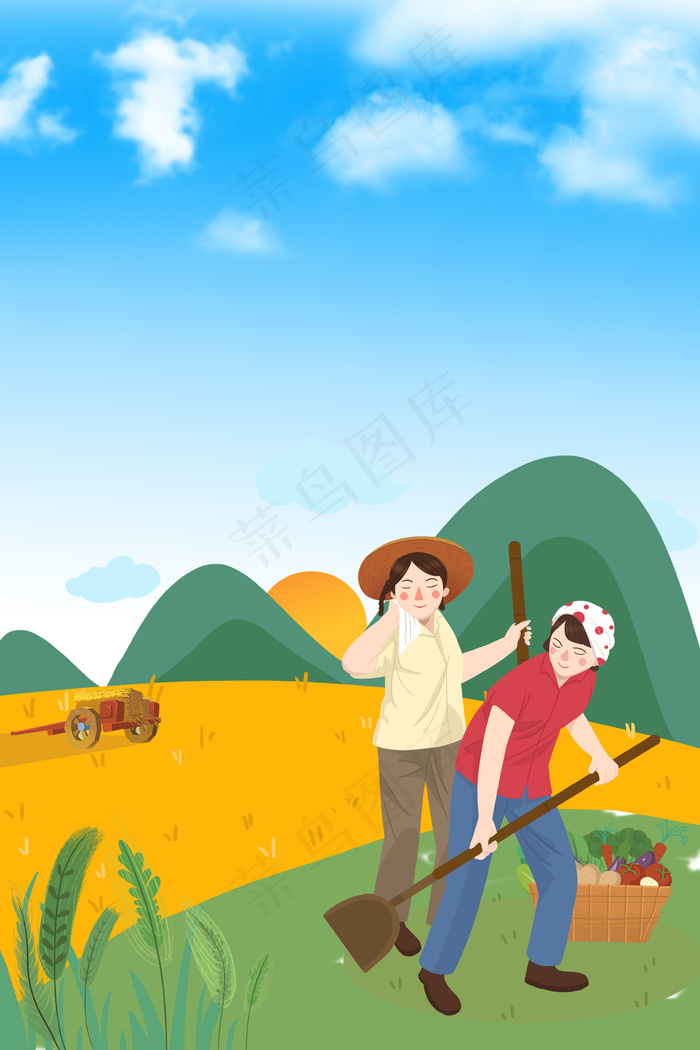 秋之韵秋收的季节PSD分层(3545*5315px 	      )psd模版下载