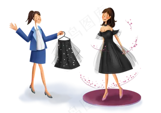 双十一购物节购物人物