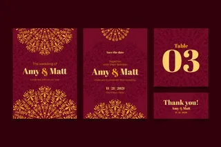 印度婚礼文具概念