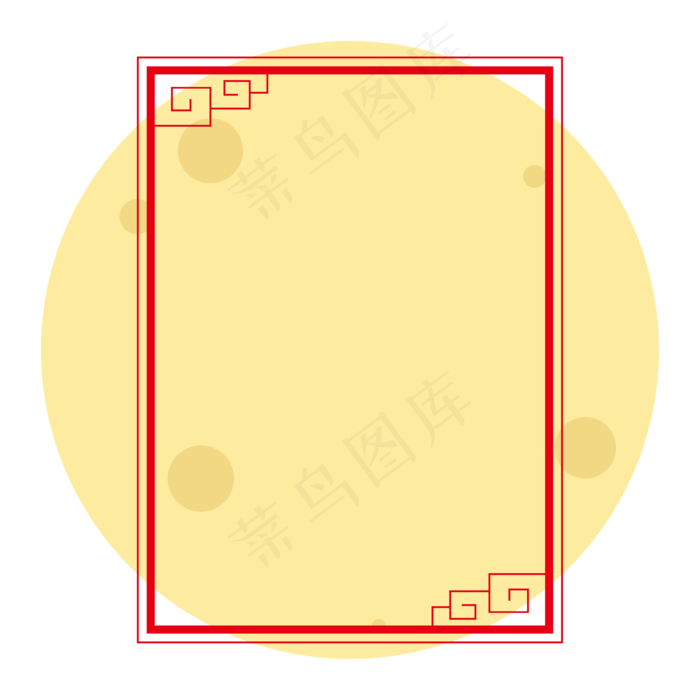 中秋圆月中国风简约边框(2000X2000(DPI:299))ai矢量模版下载