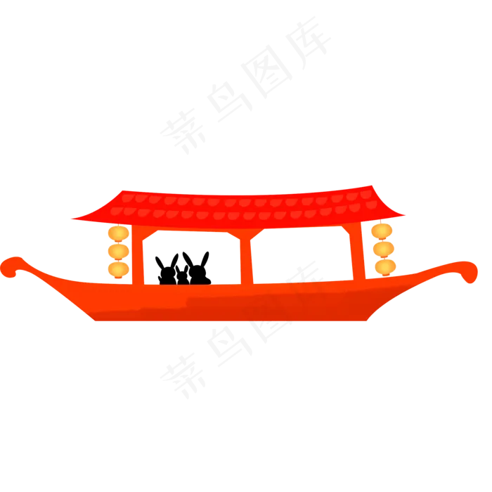 中秋船只情侣元素设计(2000X2000(DPI:96))psd模版下载