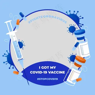 用于个人资料图片的冠状病毒facebook框架