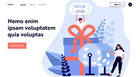 幸运中奖者转动抽奖鼓