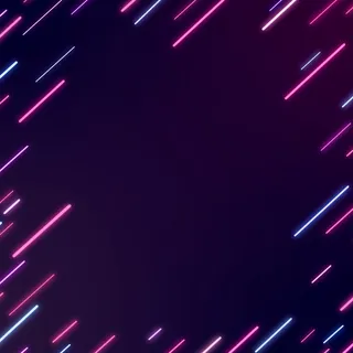 深紫色背景上的霓虹抽象框架