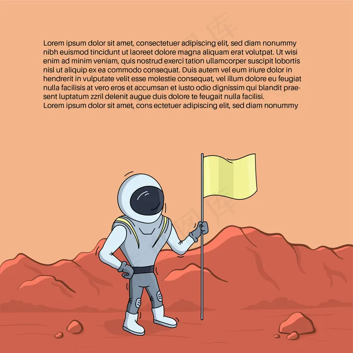 宇宙飞船、火箭、火星车的矢量插图集。涂鸦卡通矢量图标。eps,ai矢量模版下载