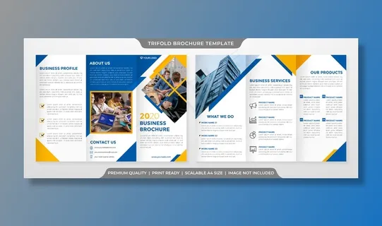 商务三折页小册子模板