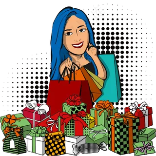 双十一购物女孩 