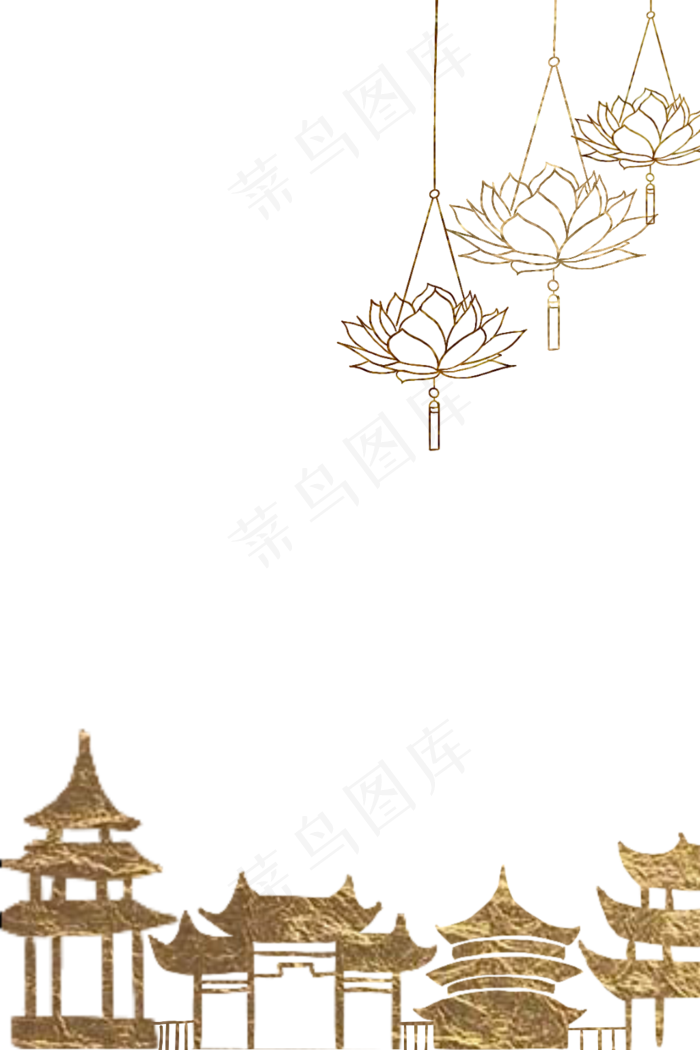 中秋莲花灯古建筑
